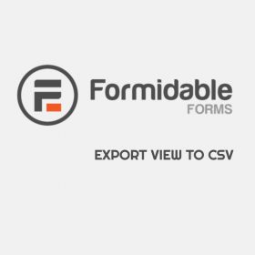 Formidable Export View to CSV 1.05