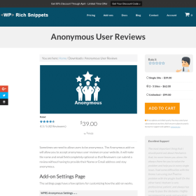 WP Rich Snippets Anonymous User Reviews 1.2.0